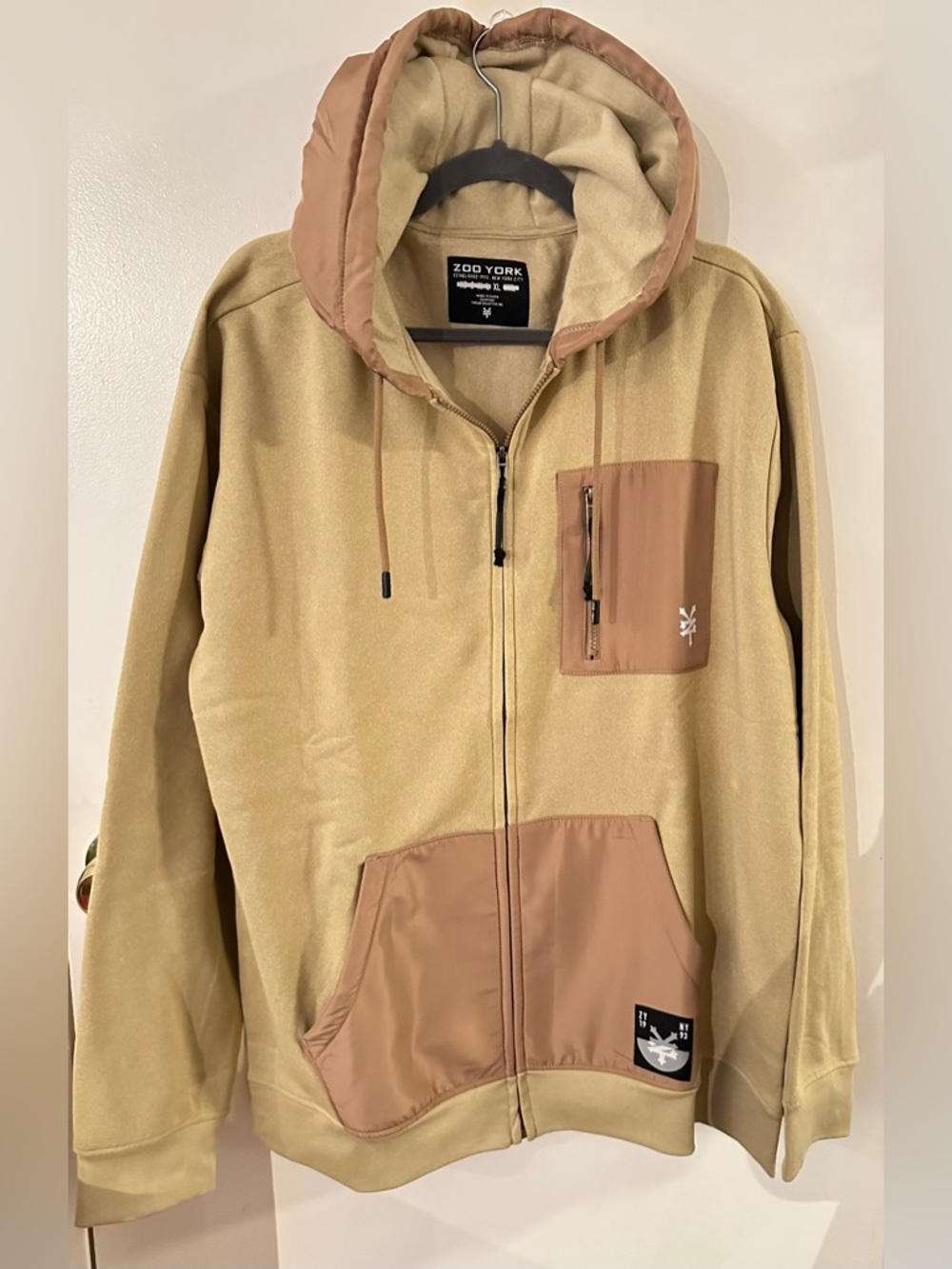 Zoo York Oatmeal Heather Pullover Hoodie - Beige Tone